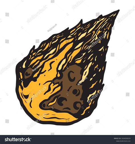 Hand Drawn Meteor Falling Illustration Your Stock Vector Royalty Free 2224528333 Shutterstock