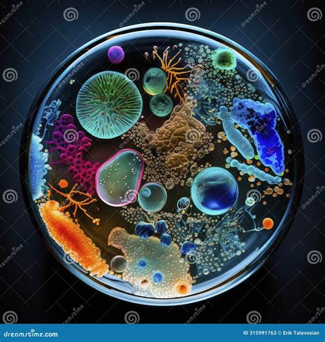 Laboratory Petri Dish Bacteria Grow. Stock Image - Image of clinical ...