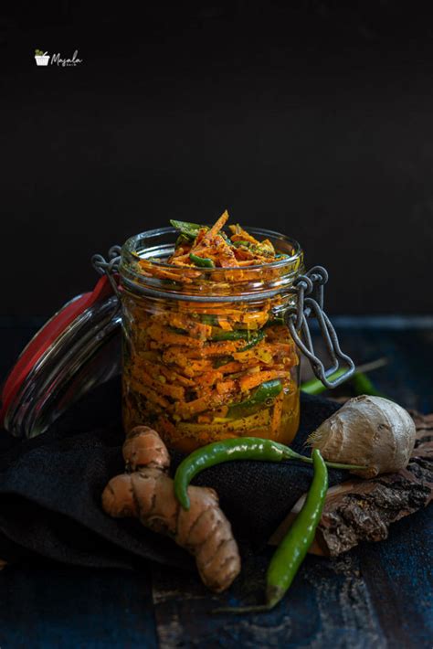 Fresh Turmeric Pickle Recipe Kachi Haldi Ka Achar Masalakorb