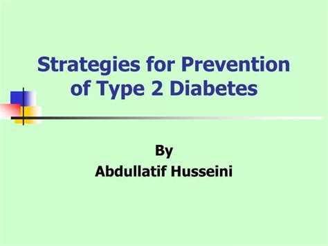 Ppt Strategies For Prevention Of Type 2 Diabetes Powerpoint