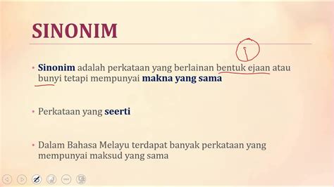 Contoh Kata Sinonim Bahasa Melayu Semantik Sherry Sigler