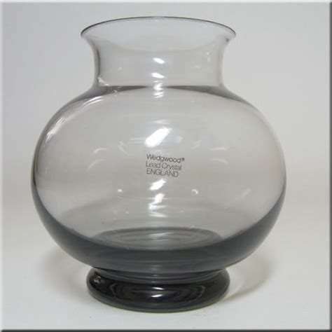 Wedgwood Smokey Glass 1980s Orson Vase Designed By Frank Thrower 4