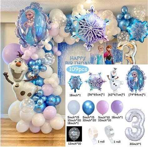 Gefrorene Elsa Olaf Folie Diy Ballon Girlanden Bogen Kit