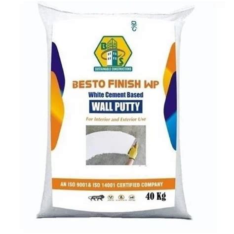 Kg Besto Finish Wp White Cement Based Wall Putty At Rs Bag New