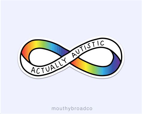 Actually Autistic Sticker Neurodiversity Sticker Autism Etsy