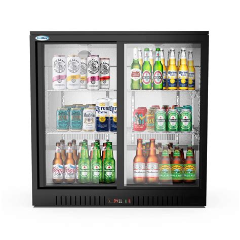 Buy Koolmore Two Door Back Bar Cooler Counter Height Beverage Refrigerator Glass Sliding Door