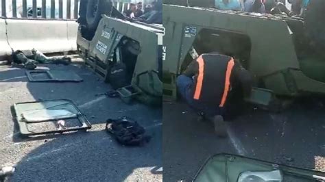 Camioneta Del Ej Rcito Mexicano Sufre Volcadura En Carretera M Xico Pachuca