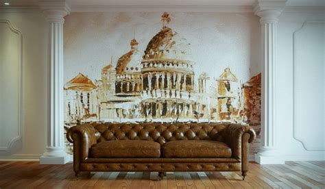 Декоративные фрески на стену: виды, особенности монтажа и эксплуатации ...