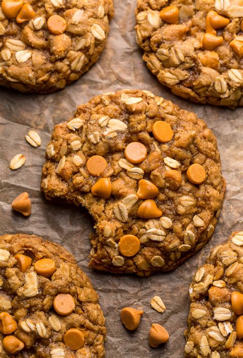 Chewy Butterscotch Oatmeal Cookies AKA Oatmeal Scotchies - Baker by Nature