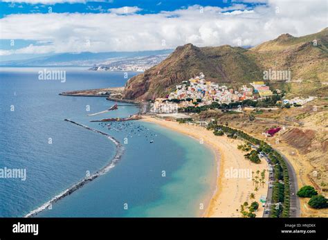 Playa De Las Teresitas Beach And San Andres Village Tenerife Canary