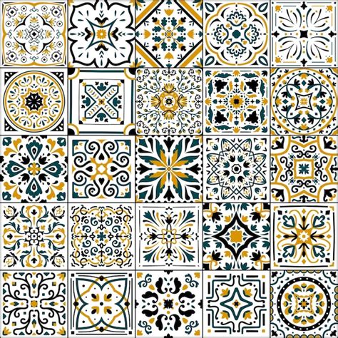 Premium Vector Azulejo Tile Spanish And Portugal National Patchwork