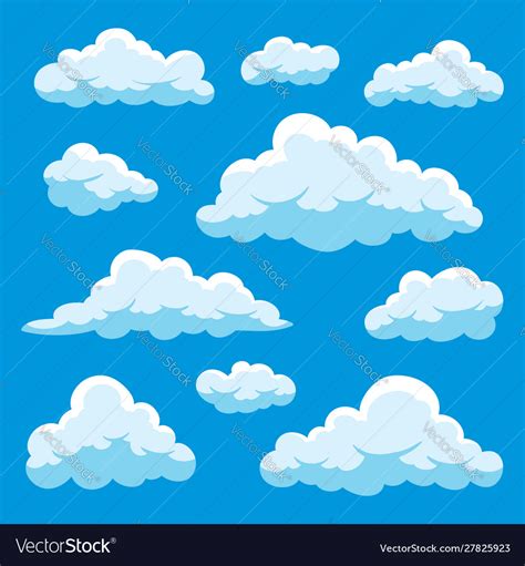 Clouds collection Royalty Free Vector Image - VectorStock