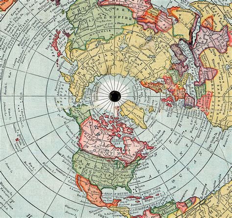 1892 Flat Earth Map Gleason S New Standard Map Of The World Alexander