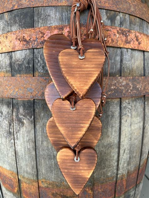 Wood Hearts Handmade Wooden Heart Wall Hanging Decorative Wood Heart