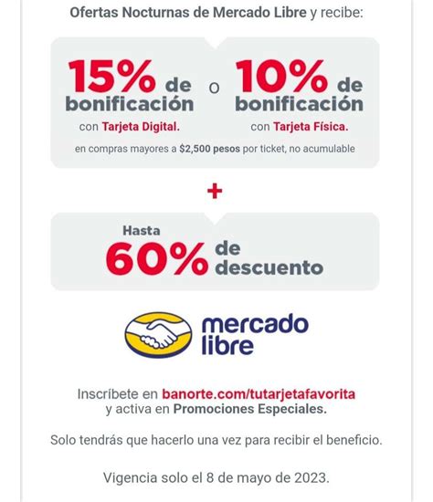 Banorte De Bonificaci N En Venta Nocturna Mercado Libre Con