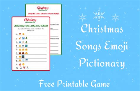 Christmas Songs Emoji Pictonary Game - Free Printable 2024