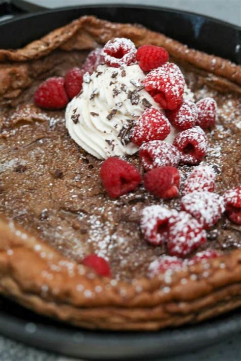 Raspberry And Chocolate Dutch Baby Man Meets Oven