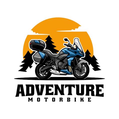 Premium Vector Touring And Adventure Motorcycle Logo Vector