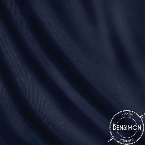 Tissu Doublure Satin Bleu Marine X 50cm Tissus Bensimon