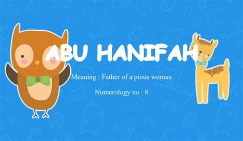 Abu Hanifah Name Meaning