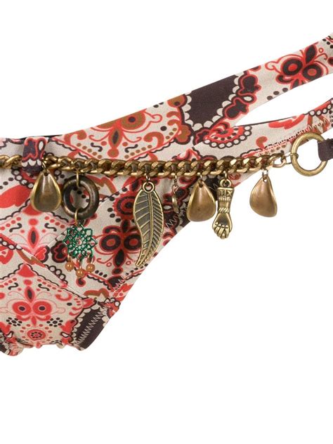 Amir Slama Charm Detail Halterneck Bikini Red FARFETCH