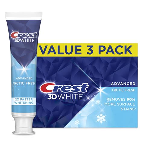 Crest 3D White Advanced Arctic Fresh Toothpaste 3 3 Oz 3 Pack