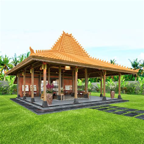 Joglo Soko Guru 25 Cm Tanpa Dinding Javanese Architecture Lazada