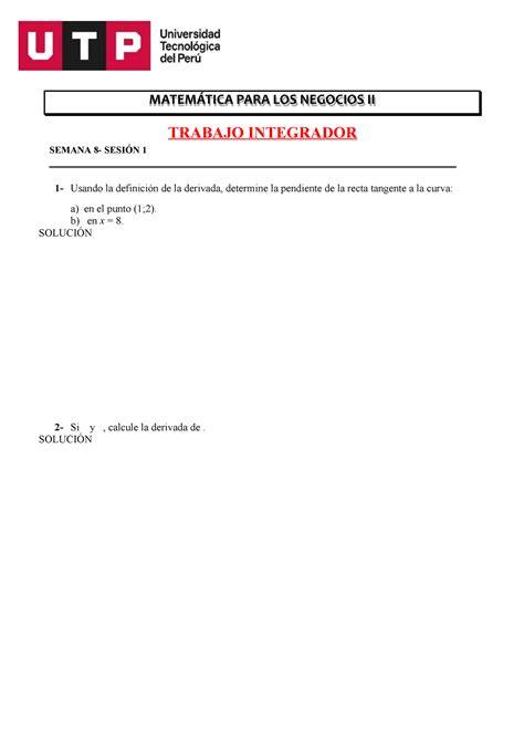 S08 s1 2023 2 Participación Integradora MATEMÁTICA PARA LOS NEGOCIOS