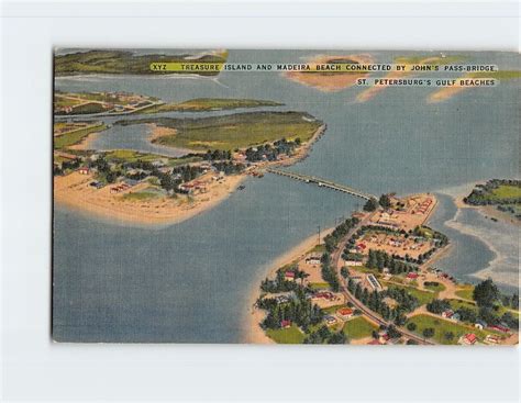 Postcard Treasure Island And Madeira Beach St Petersburg S Gulf