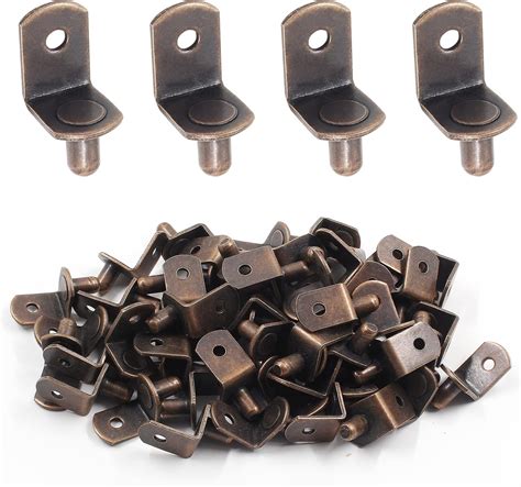 Uenhoy 60 Pcs Metal Shelf Pins 6mm 14 L Shape Shelf Support Pegs