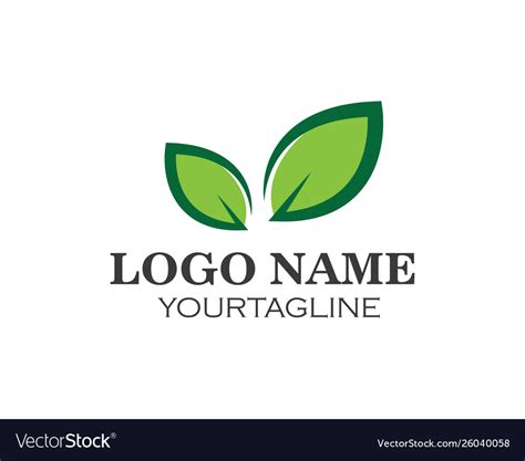 Green Leaf Ecology Nature Element Icon Go Vector Image