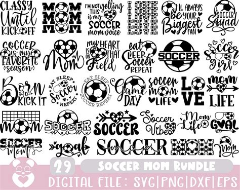 Soccer Mom Svg Bundle Soccer Svg Soccer Shirt Svg Soccer Etsy