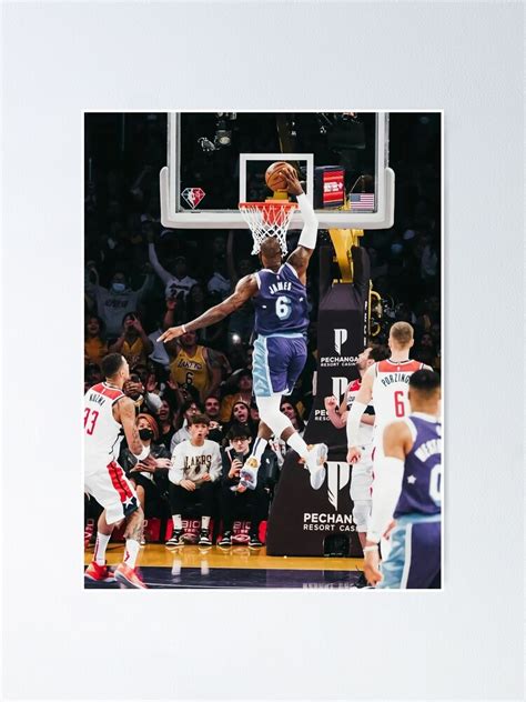 "LeBron James 6 Posterized Dunk" Poster for Sale by HazlettTLH | Redbubble