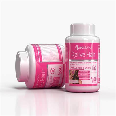 Suplemento Alimentar Relive Hair Para Cabelos Pele E Unhas Shopee Brasil