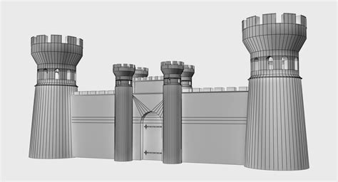 Castle Gate 3D Model $19 - .max .3ds .prj .fbx .obj - Free3D