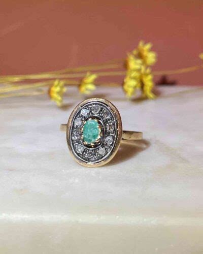 Bague Marguerite Meraude Et Diamants No Mie Elliade