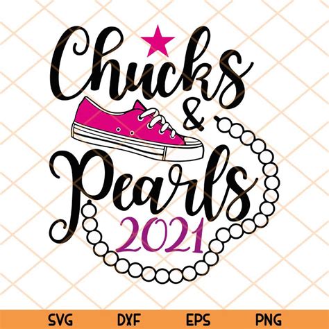 Chucks Pearls Svg Kamala Harris Madam Vice President Trending