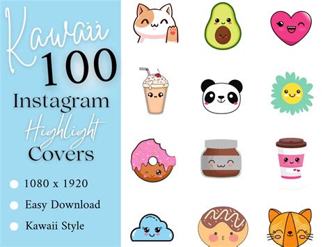 100 Kawaii Instagram Highlight Covers Cute Instagram Stories Icons