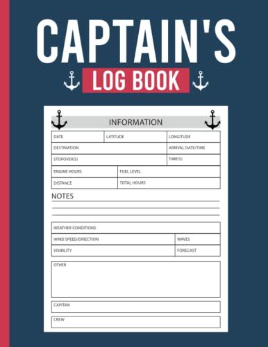 Captain's Log Book: Log Book and Journal for Boating, Sailing and Ships ...