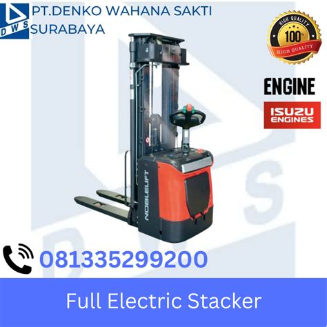 Jual Full Electric Stacker Noblelift Oleh Agen Reach Truck Scissor Lift