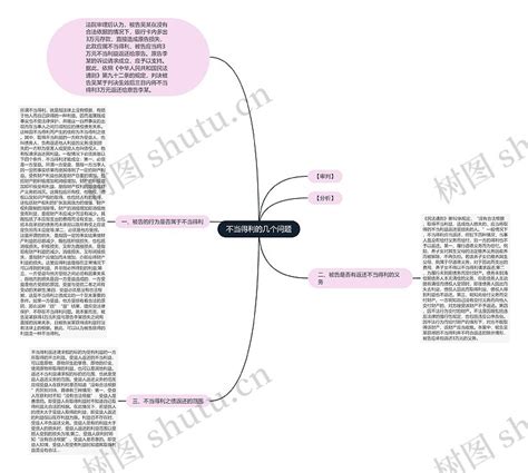 不当得利的几个问题思维导图编号p7015060 Treemind树图