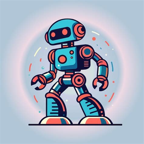 Vektor Roboter Illustration Premium Vektor