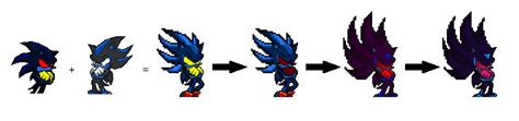 Nega Sonic And Nega Shadow Fusion Pixel Arts By Brantonproductions1 On