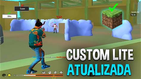 NOVA ATUALIZAÇÃO CUSTOM LITE FREE FIRE 3 MB GRÁFICO DE MINECRAFT