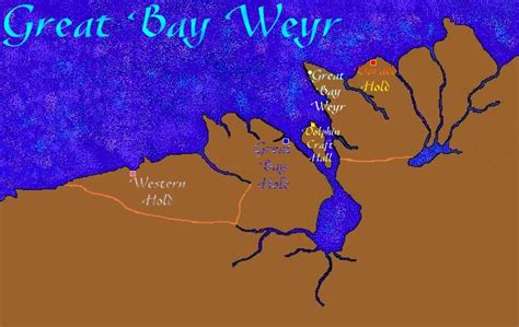 Map of Great Bay Weyr Territory