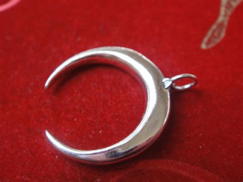 925 Sterling Silver Crescent Moon Pendant Silver Moon Charm Etsy