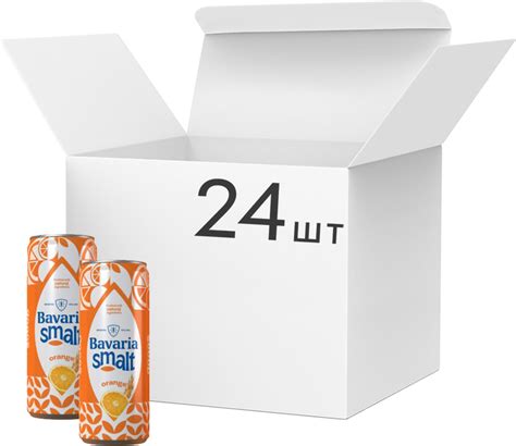 Упаковка солодовый напиток Bavaria Smalt Orange безалкогольный ...