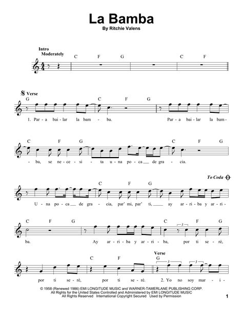 La Bamba Violin Sheet Music | ubicaciondepersonas.cdmx.gob.mx