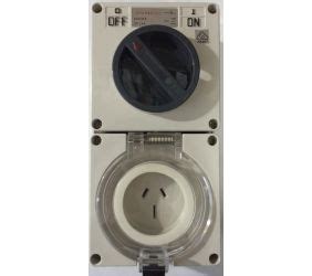 Sparkelec 3 Pin 15Amp Flat Surface Switched Socket IP66 AGM