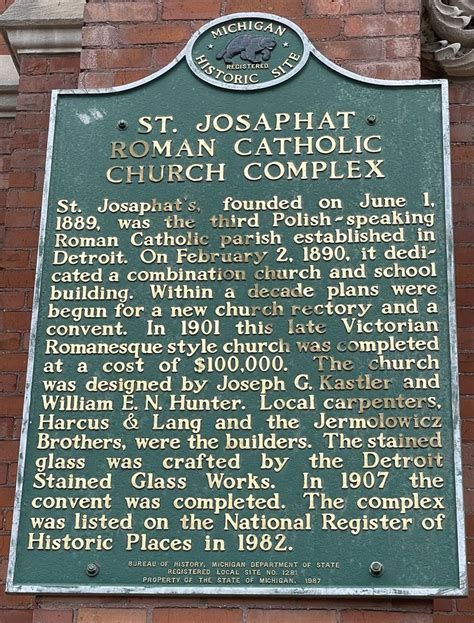 St. Josaphat Roman Catholic Church Complex | Historical marker, Roman catholic, Roman catholic ...